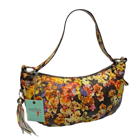 HOBO The‎ Original Phoebe Autumn Orchards Leather Shoulder Bag - Picture 9 of 10